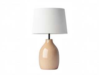 Mid Century Classic Table Lamp Design in Beige and White