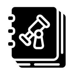 Astronomy Book Solid Icon