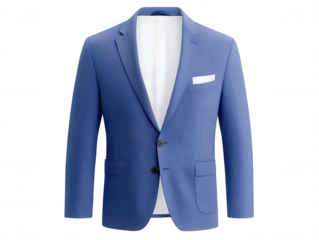Formal Business Suit Mannequin with Classic Cut Light Blue Blazer White Dress Pants.