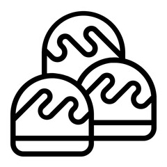 Chocolate Truffles Line Icon