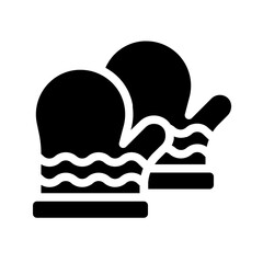 Christmas Gloves Solid Icon