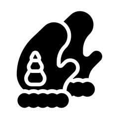 Obraz premium Christmas Gloves Solid Icon