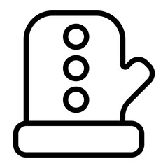 Christmas Gloves Line Icon