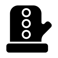 Christmas Gloves Solid Icon