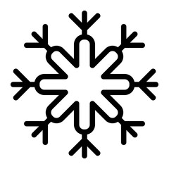 Obraz premium Circular Snowflake Line Icon
