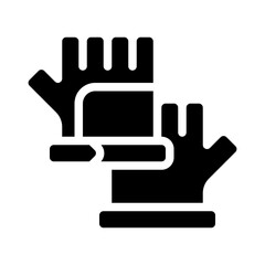 Climbing Gloves Solid Icon