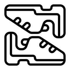 Climbing Shoes Line Icon