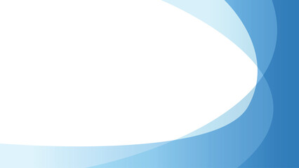 Minimal blue abstract banner background with dynamic curve shapes and copy space, transparent background. Vector illustration