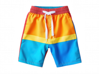 Orange Men's Swim Trunks with Yellow and Red Accents - Rip Curl Branded Swimwear for Beach Day Casual Style