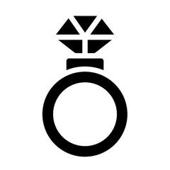 Diamond Ring Solid Icon