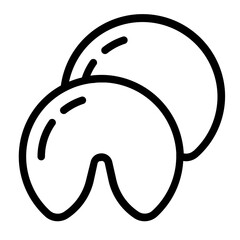 Fortune Cookie Line Icon