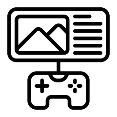 Game Controller Line Icon