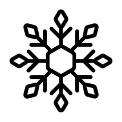 Geometric Snowflake Line Icon