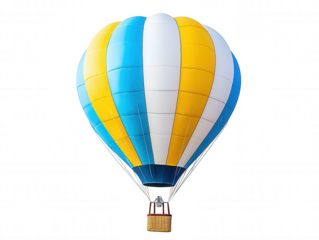Hot Air Balloon Against Dark Space Background