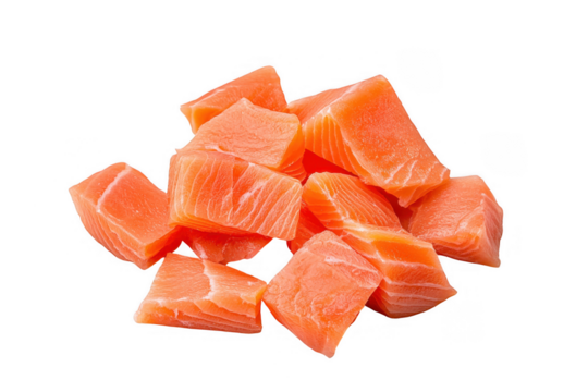 Smoked Salmon Slices on Black Surface with Flakes