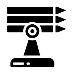 Rocket Launcher Turret Solid Icon © spacepixel