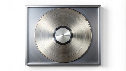Platinum disc with platinum record concept isolated on background, platinum, disc, record, album, rendering, music, achievement