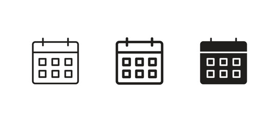 Calendar icon set vector