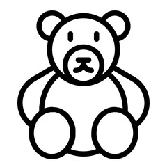 Teddy Bear Line Icon