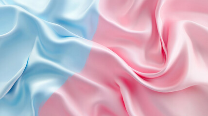 Obraz premium Soft pink and blue silk fabric creates beautiful, flowing texture