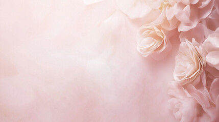 Fototapeta premium Pink floral background with soft romantic tones