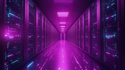 Fototapeta premium Data center technology showcase modern facility digital environment