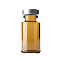 a bottle of brown liquid with a silver cap Isolated on a Transparent Background