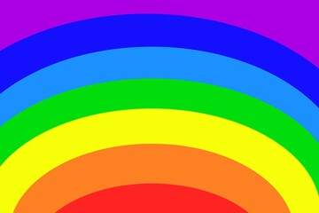 Illustrated design about rainbow color background. 