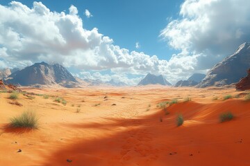 Naklejka premium landscape in the desert