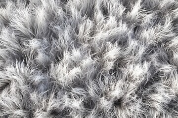 Obraz premium A close-up view of soft, fluffy gray fur-like texture.