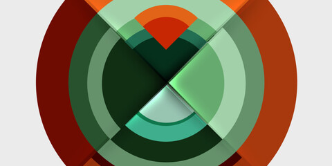 Fototapeta premium Target circle geometric abstract shapes. Vector Illustration For Wallpaper, Banner, Background, Card, Book Illustration, landing page