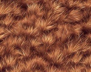 Naklejka premium A close-up view of soft, fluffy, reddish-brown fur or fibers.