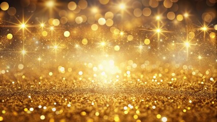 Gold glitter background with shimmering particles and sparkling lights, gold, glitter, background, shiny, particles