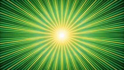 Obraz premium Abstract green and yellow radial burst pattern, abstract, green, yellow, radial, burst, pattern, design, colorful, vibrant
