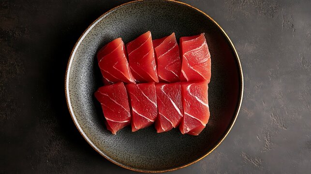 fresh bright red raw tuna