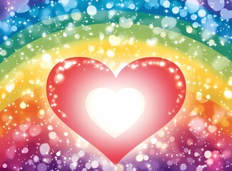 ground with white heart-shaped bokeh. Love, wedding, or Valentine's Day concept. Vector illustration. Space for text