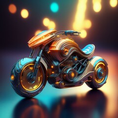 motorcycle on a black background