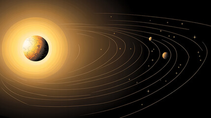 Fototapeta premium Earth axis diagram illustration showing the tilt of the Earth's rotational axis relative to its orbital plane, explaining the cause of seasonal changes and the distribution of sunlight.