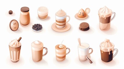 Obraz premium Coffee and Cream Drinks
