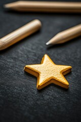 Star Shaped Cookie with Pencils