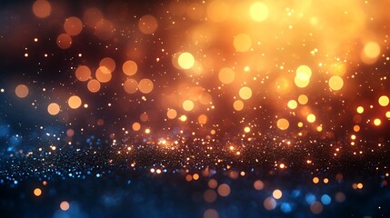 Naklejka premium Sparkling light reflections abstract background digital art dark mood