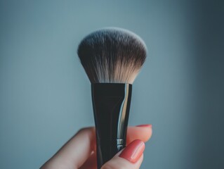 Person with makeup brush