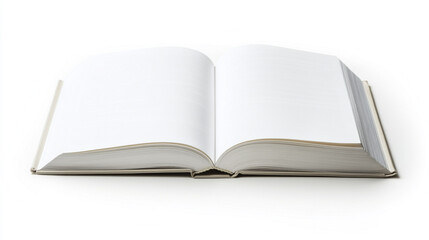 Fototapeta premium Open Blank Book White Pages Hardcover Reading Education