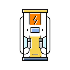 charging station energy color icon vector. charging station energy sign. isolated symbol illustration