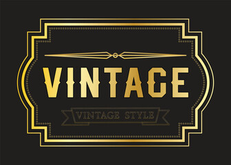 Elegant Vintage Label Design – Gold and Black Classic Style