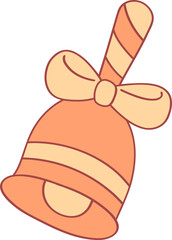  illustration of Christmas bell Hand drawn