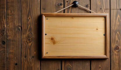 wooden hanging sign Generative AI