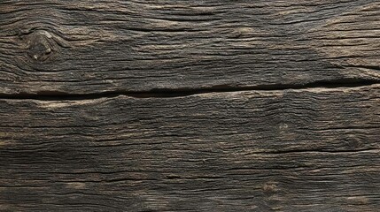 Fototapeta premium Detailed Texture of Weathered Dark Wood with Distinct Grain Patterns and Character