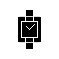 digital watch glyph icon