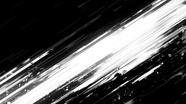 Fototapeta 黒背景に勢いのある白い線の模様